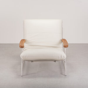 Poltrona Naos Couro Latte Aluminium 2 scaled