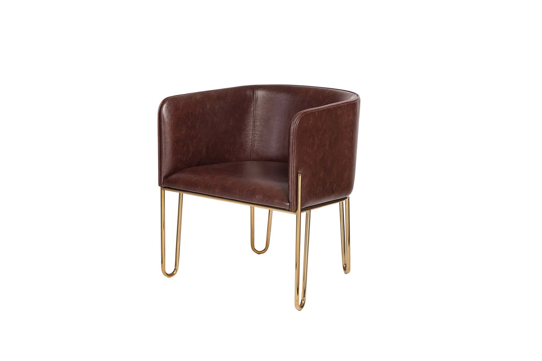 1405PMTCP Poltrona MGA com vivo Aço carbono Cromado Gold (21) tecido VL347 costas