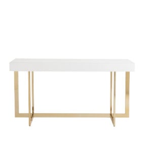 Aparado LIV Base aço carbono Gold tampo branco