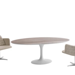 Cadeira Leny matelassê D30 (126845) Mesa J. Saarinen (off White) MSO200BP (BP01)..