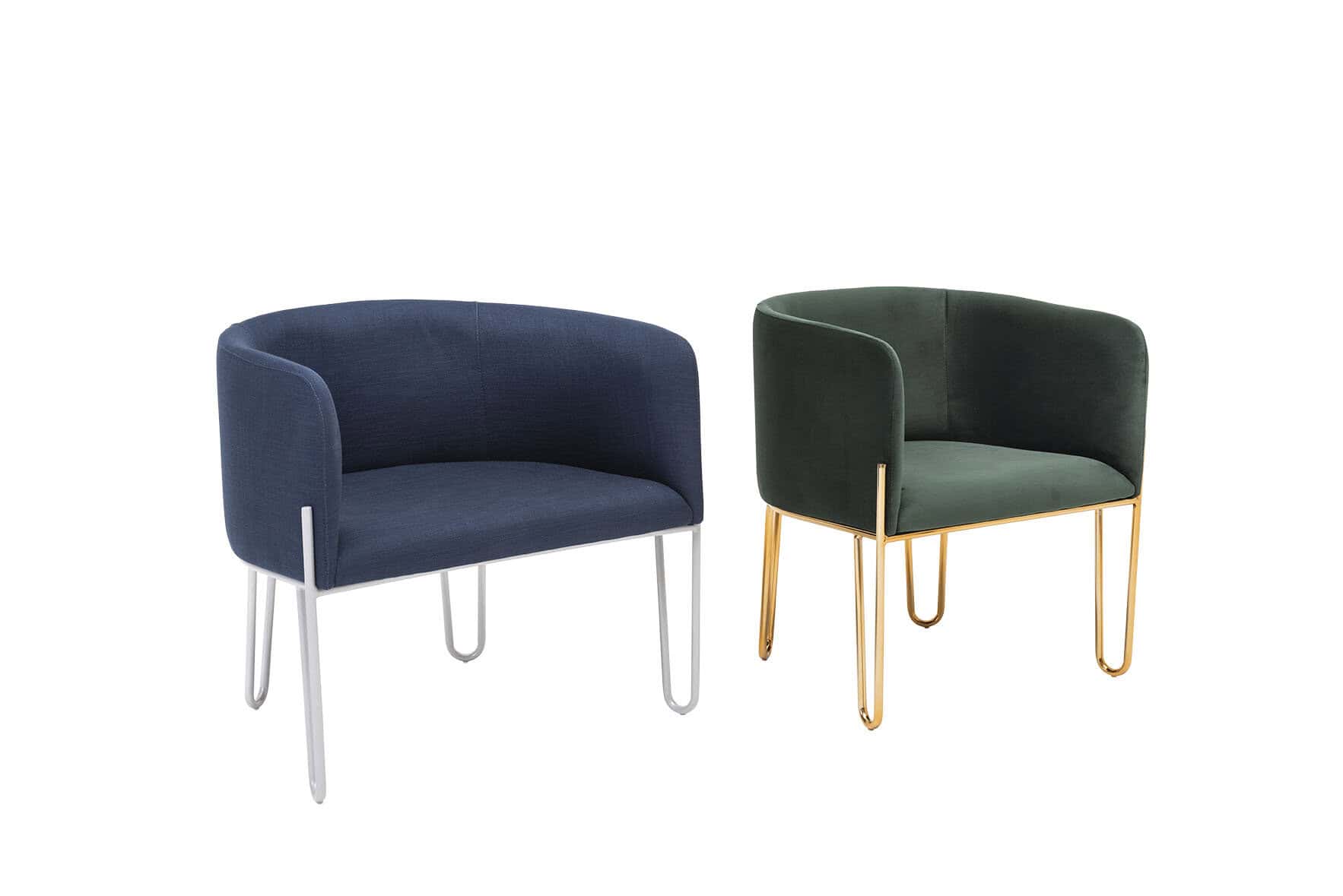 Poltrona MGA Plus 1382PMT SU089 Branco .Poltrona MGA 1365PMT SU085 Gold